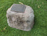 rock urn and plaque
