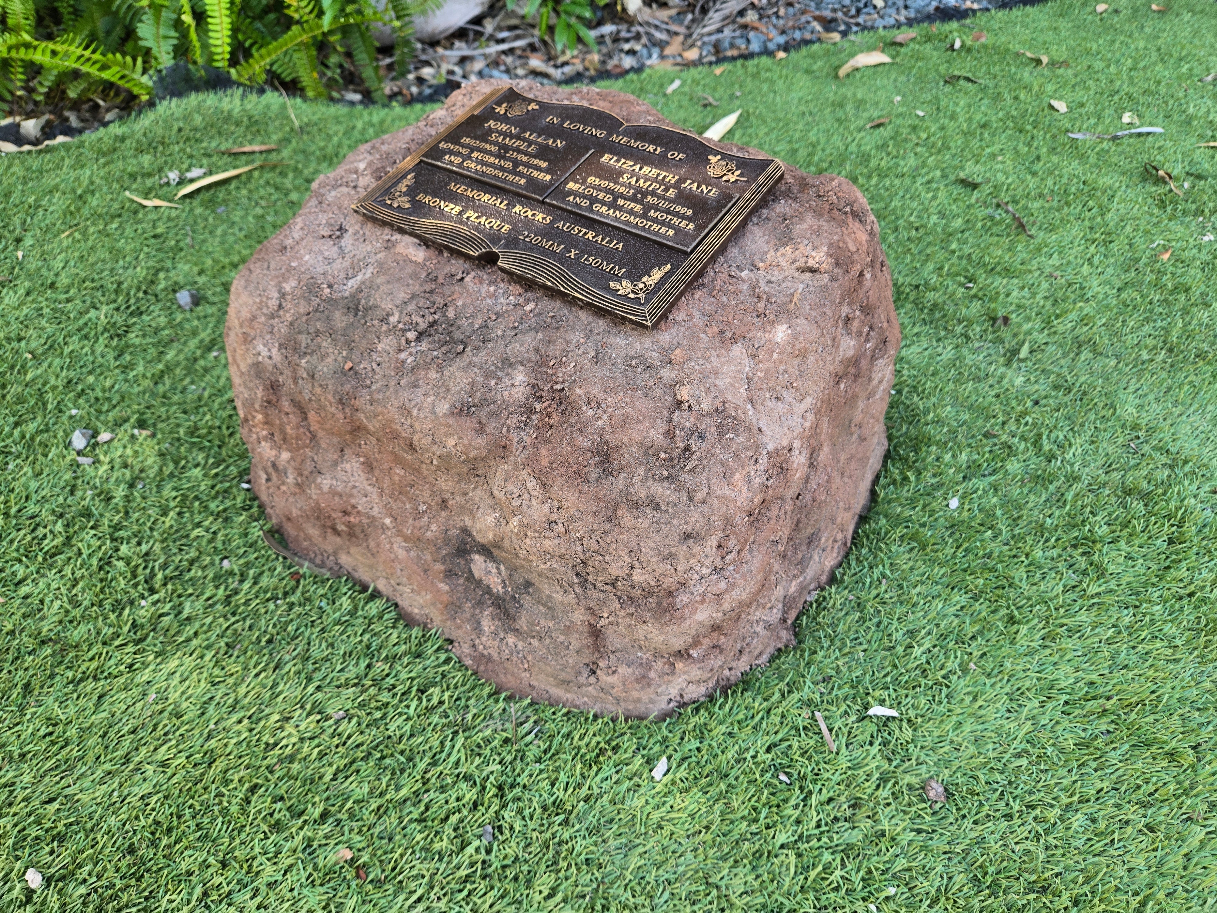 urn for ashes in a shape of a rock